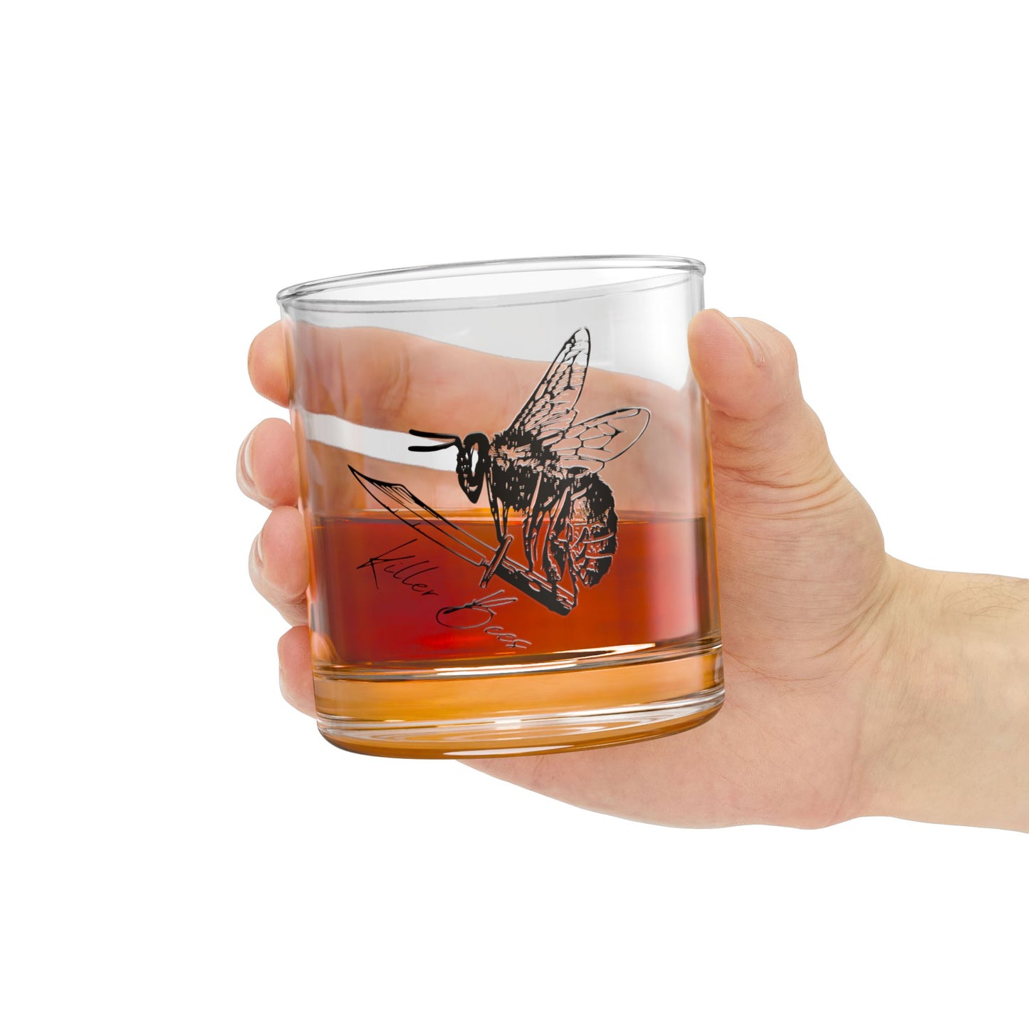 Killer Bees Whiskey Glass, 10oz