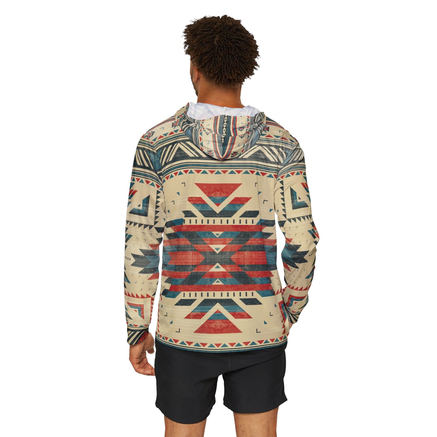 Native American Pattern Sun Hoodie, Athletic Shirt, Mountain Bike Jersey