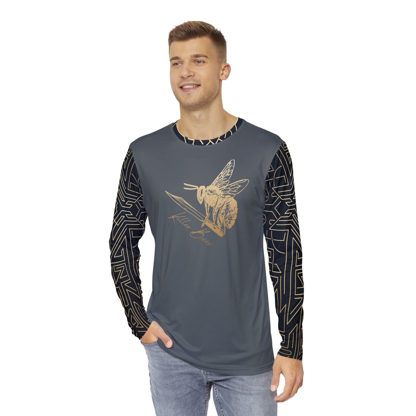 Killer Bees Norse Pattern Long-Sleeve Mountain Biking Jersey