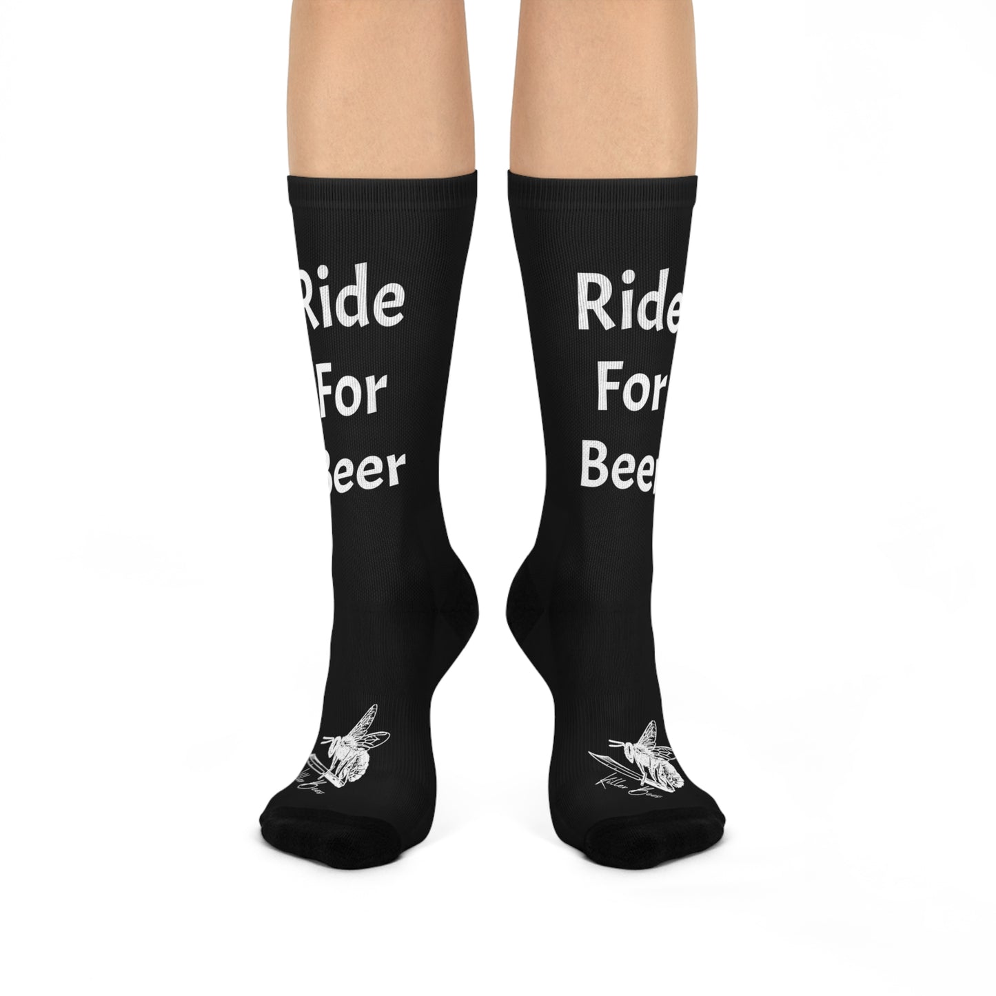 Ride For Beer Cushioned Mountain Biking Crew Socks