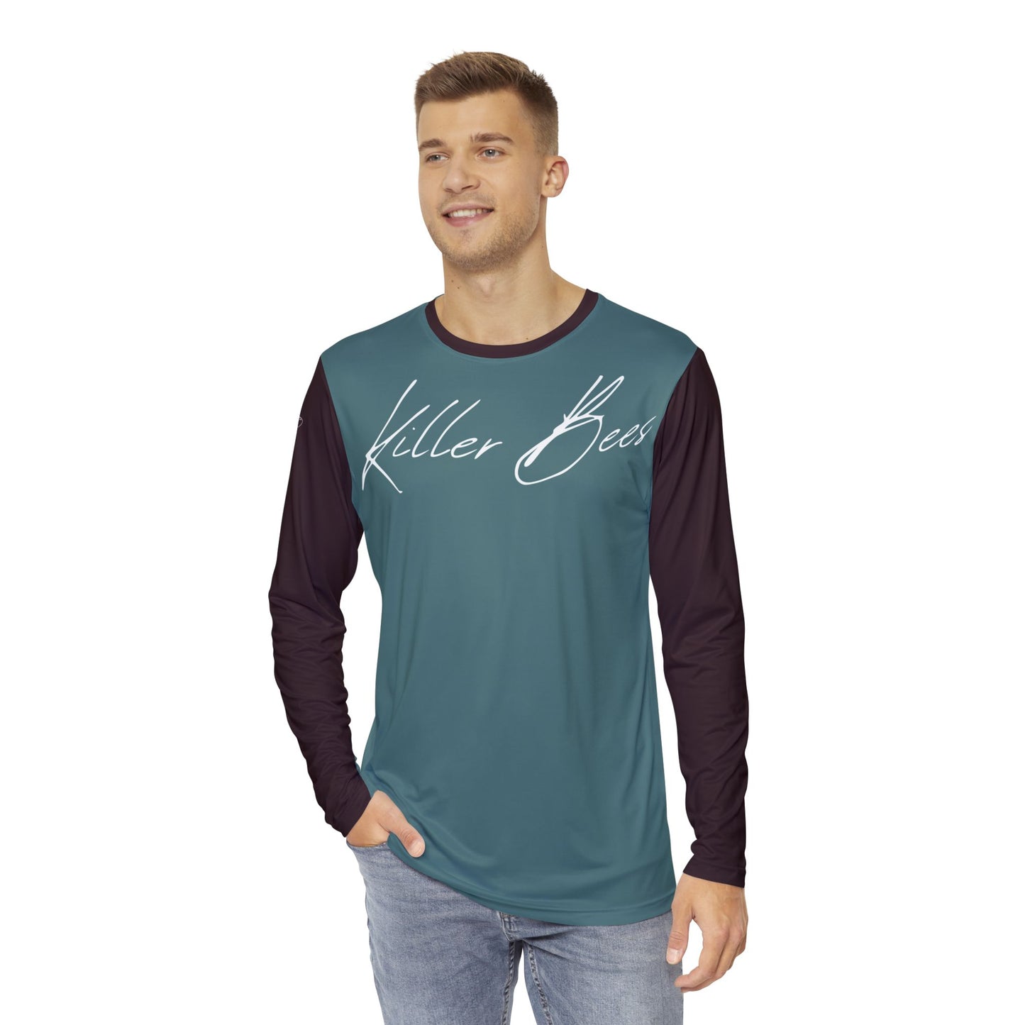 Killer Bees Faded Pine and Merlot Long-Sleeve Mountain Biking Jersey