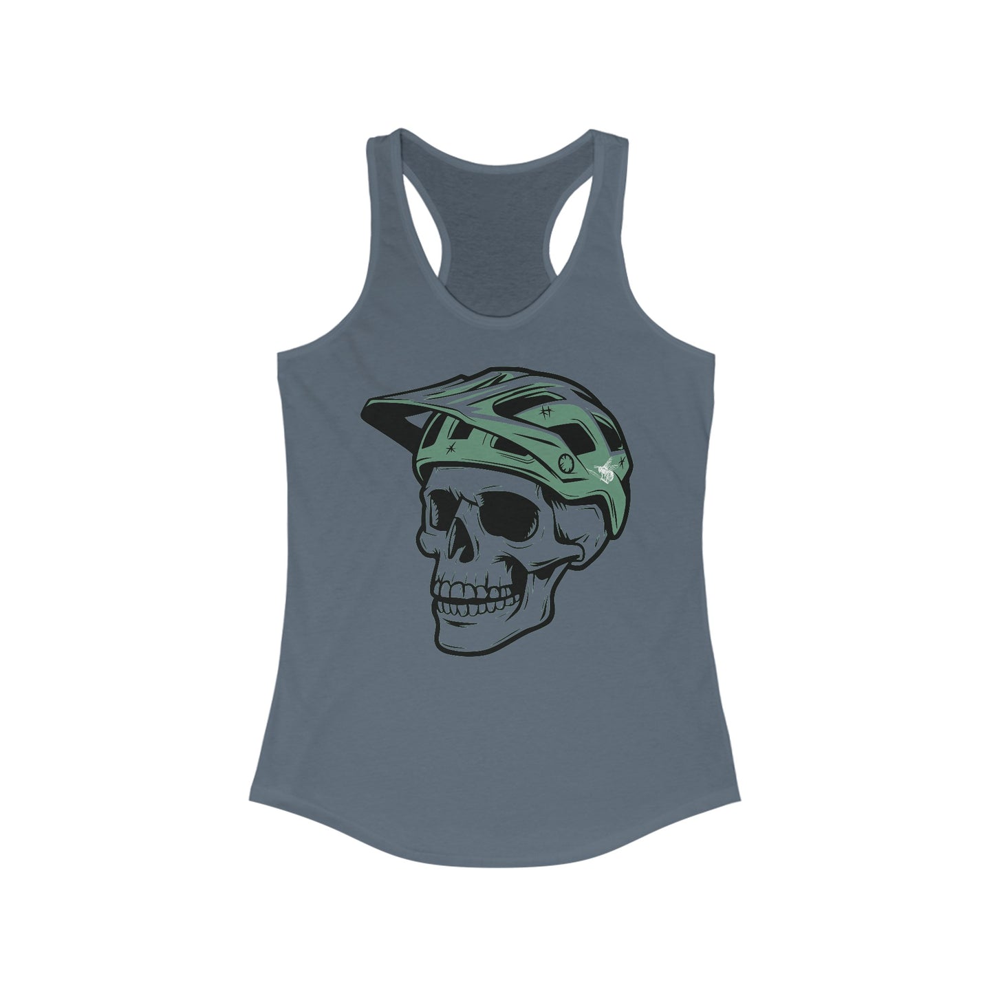 Helmeted Skull Tank Top, Women's