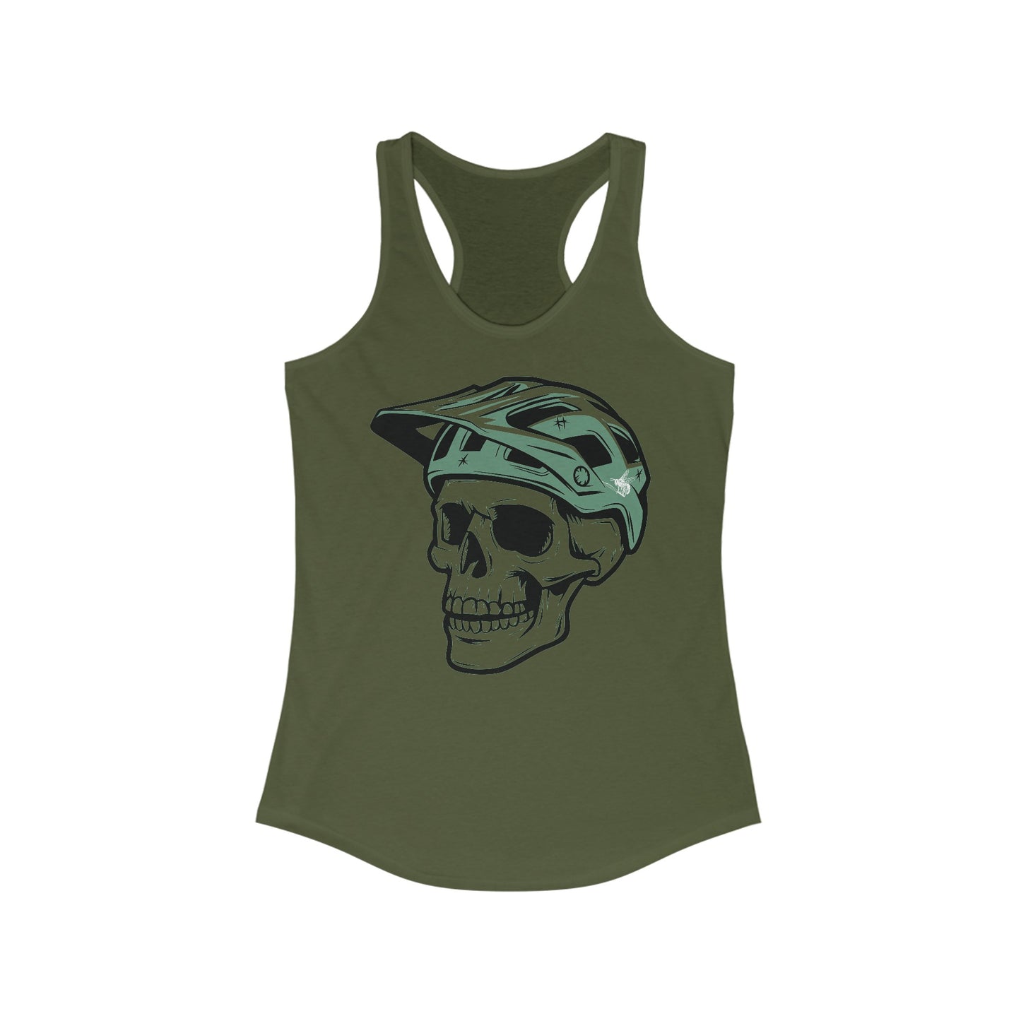 Helmeted Skull Tank Top, Women's