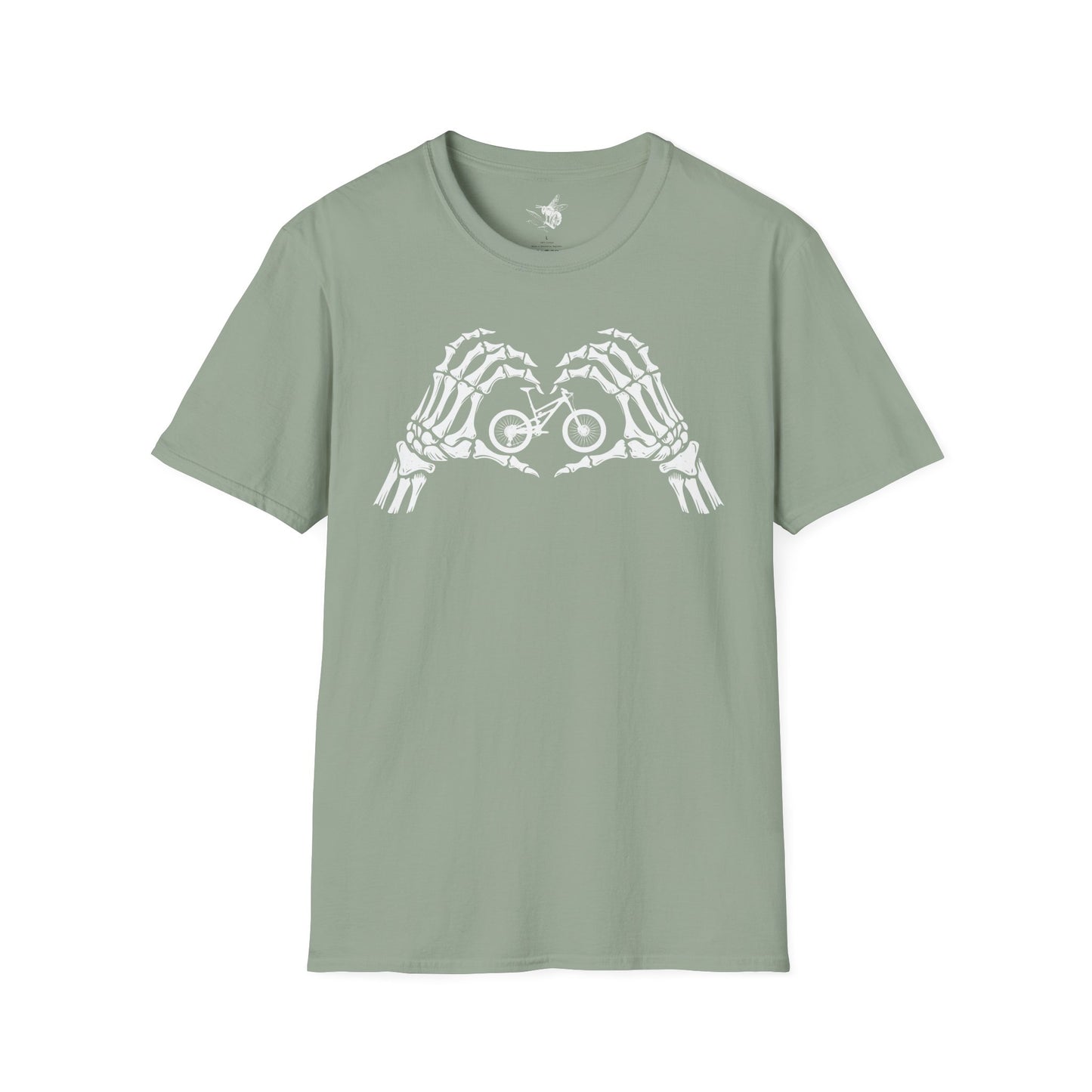 Skeleton Hands Heart Around Bike Shirt