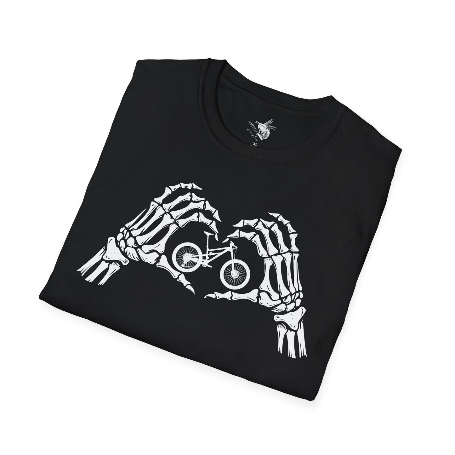 Skeleton Hands Heart Around Bike Shirt