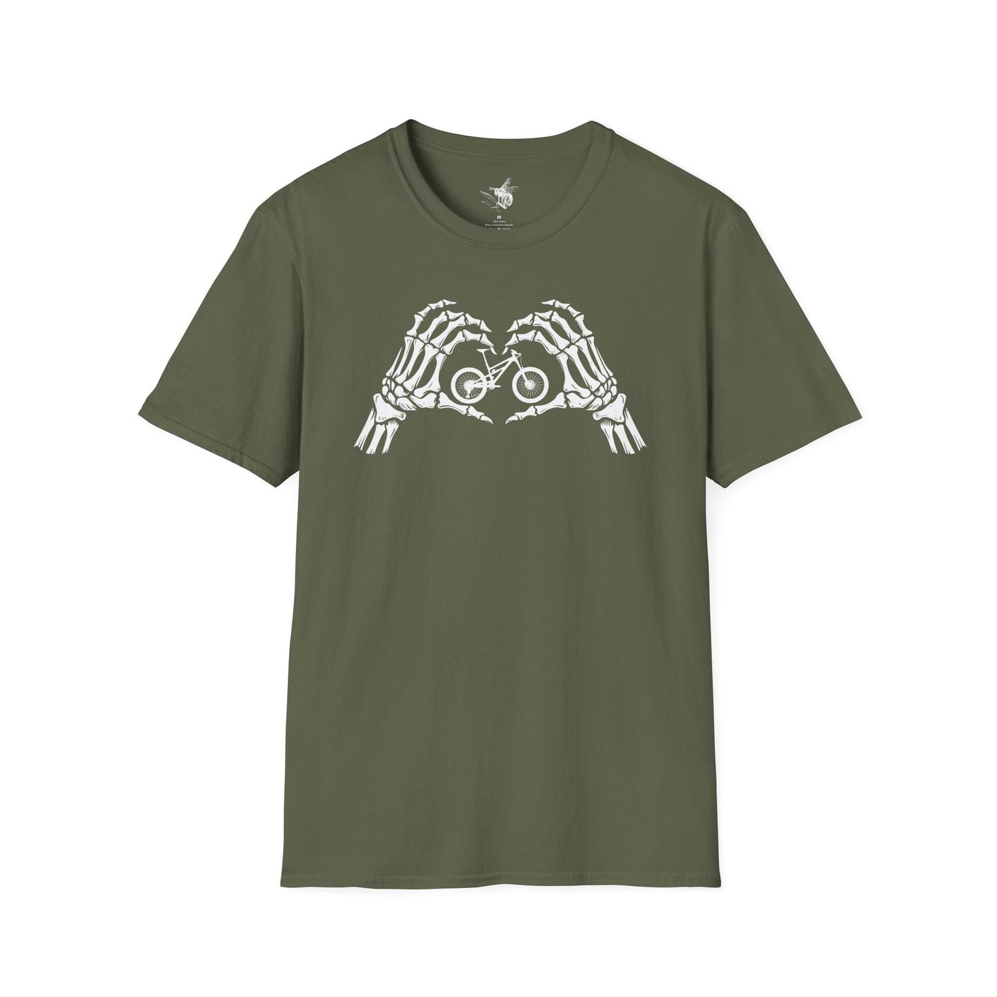 Skeleton Hands Heart Around Bike Shirt