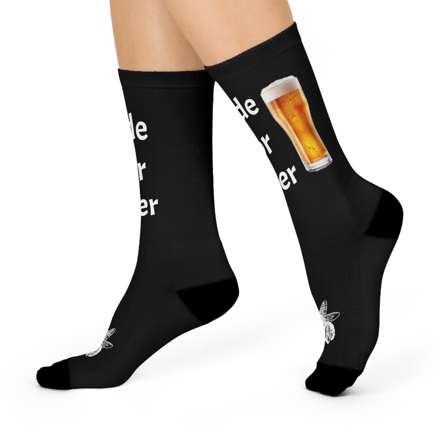 Ride For Beer Cushioned Mountain Biking Crew Socks