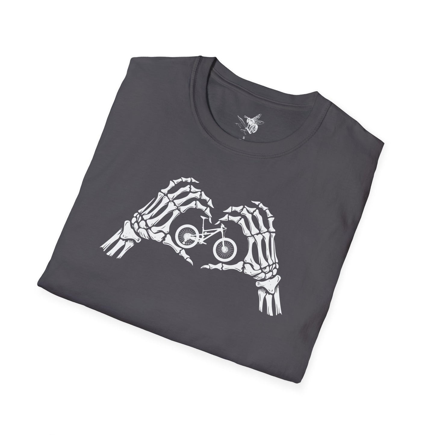 Skeleton Hands Heart Around Bike Shirt