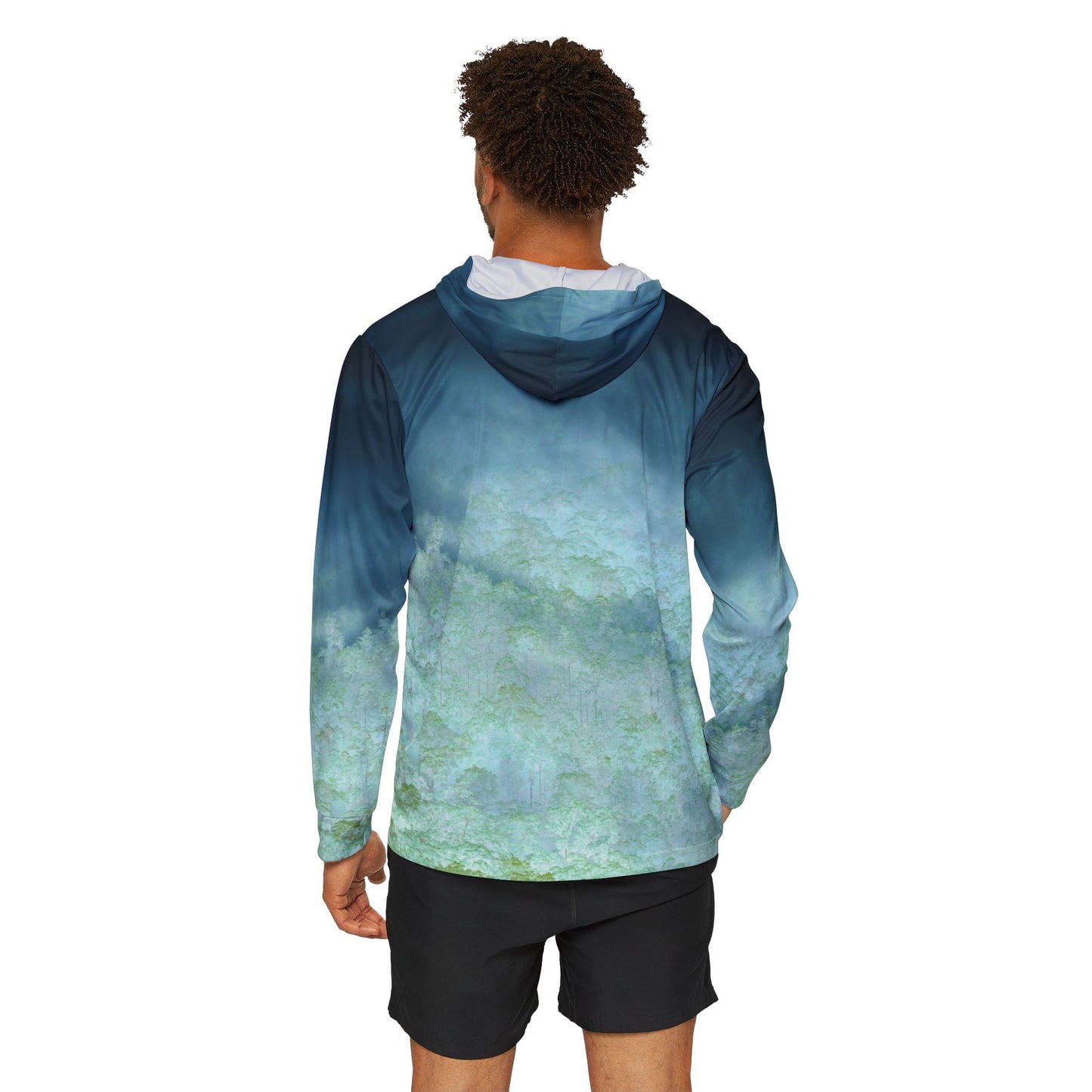 Inverse Foggy Forest Sun Hoodie, Athletic Shirt, Mountain Bike Jersey