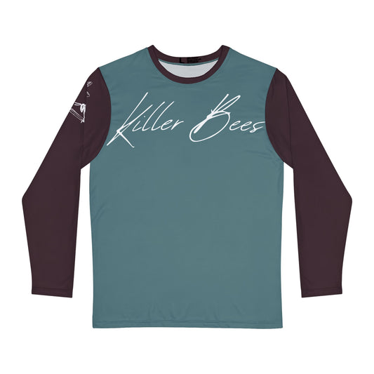 Killer Bees Faded Pine and Merlot Long-Sleeve Mountain Biking Jersey