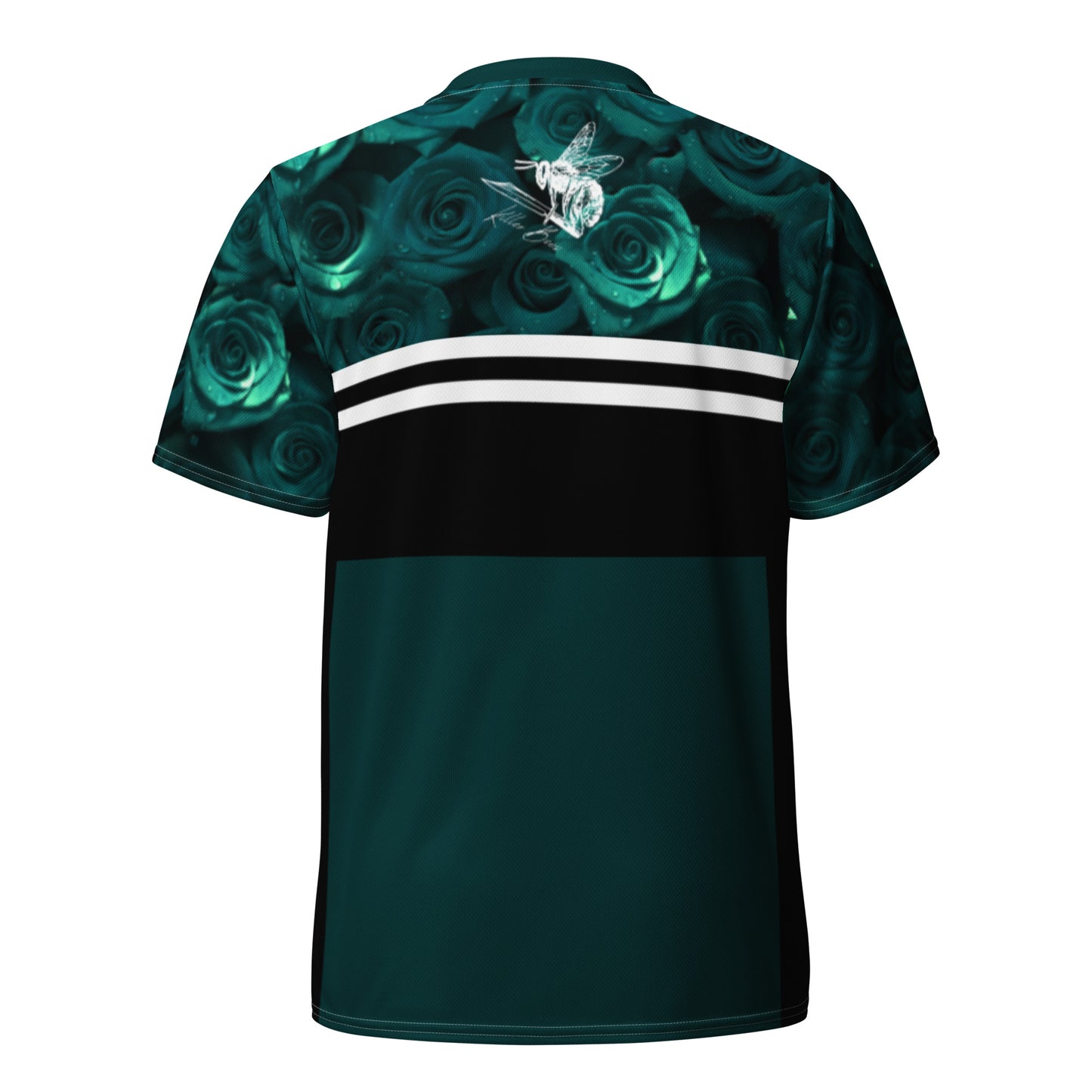 Teal Rose Mountain Bike Jersey, Unisex