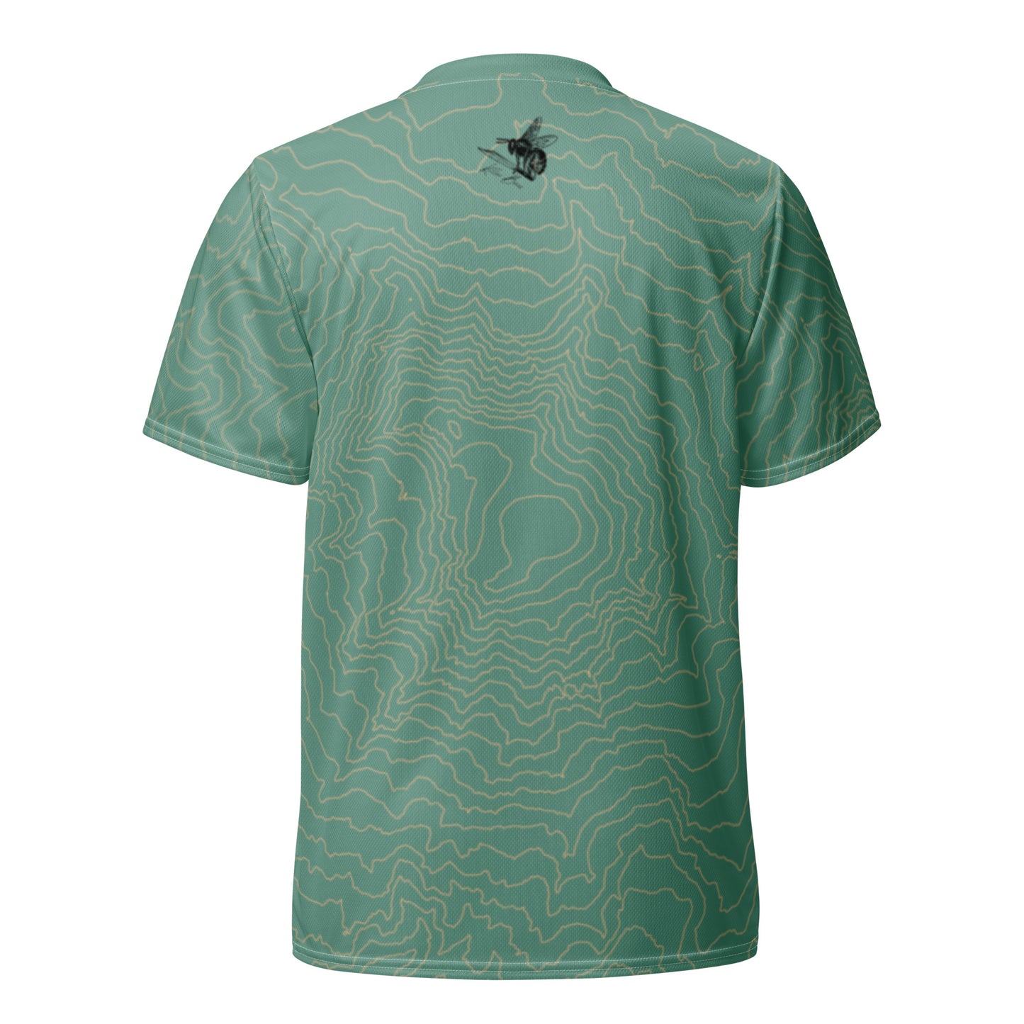 Mt Rainier Topographic Mountain Bike Jersey, Sage and Peach