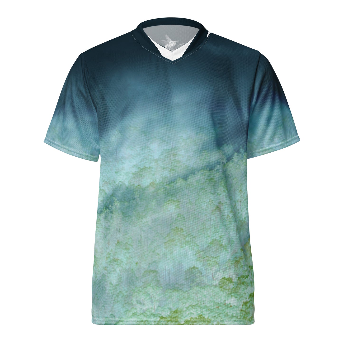 Inverse Foggy Forest Mountain Bike Jersey, Unisex