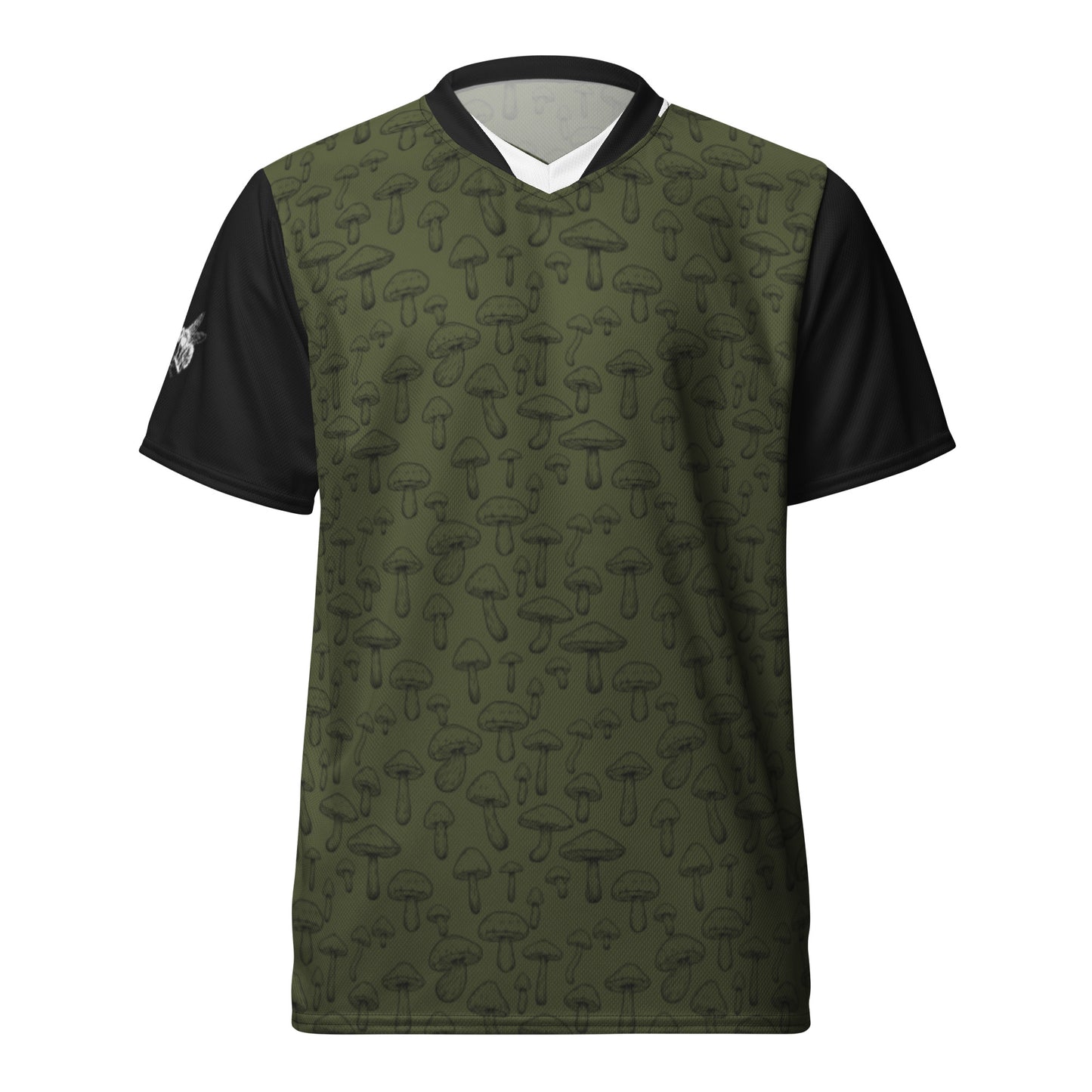 Mushroom Mountain Bike Jersey, Unisex, Moss Green and Gray