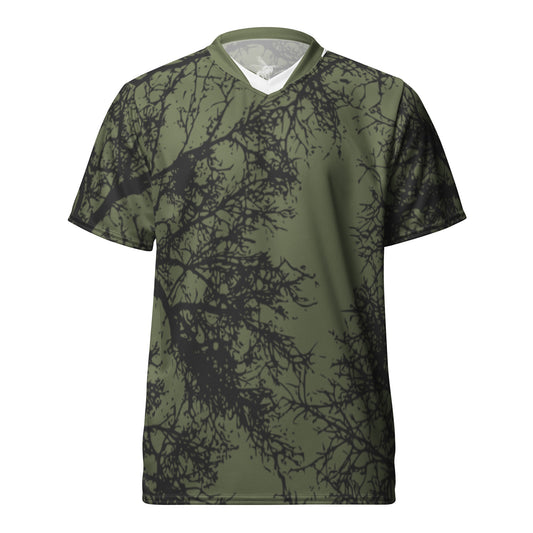 Branches Mountain Bike Jersey, Green and Gray, Unisex