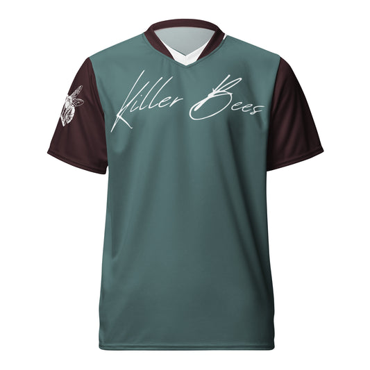 Killer Bees Faded Pine and Merlot Short Sleeved Jersey, Unisex