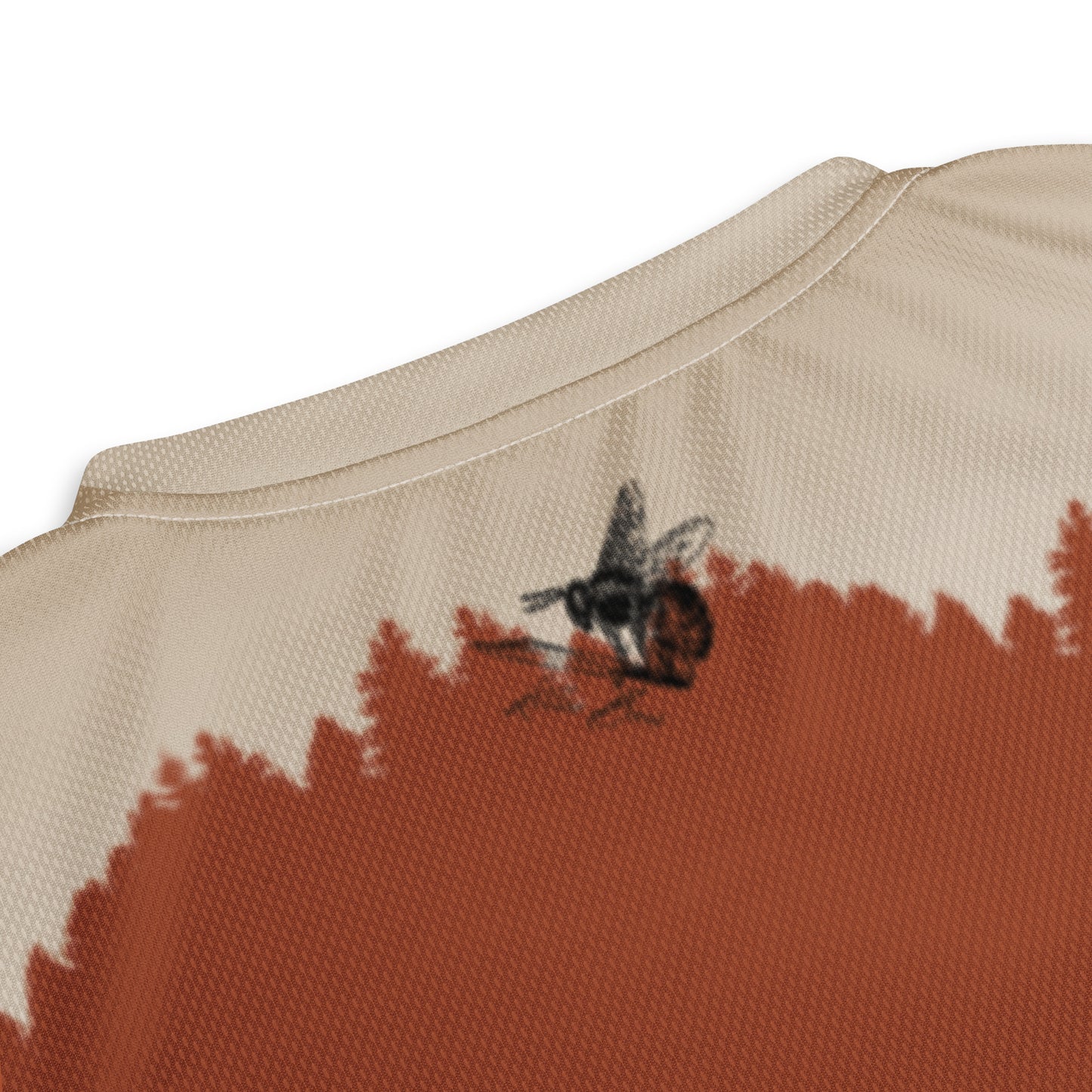 Tree Landscape Mountain Bike Jersey, Teal and Rust, Unisex